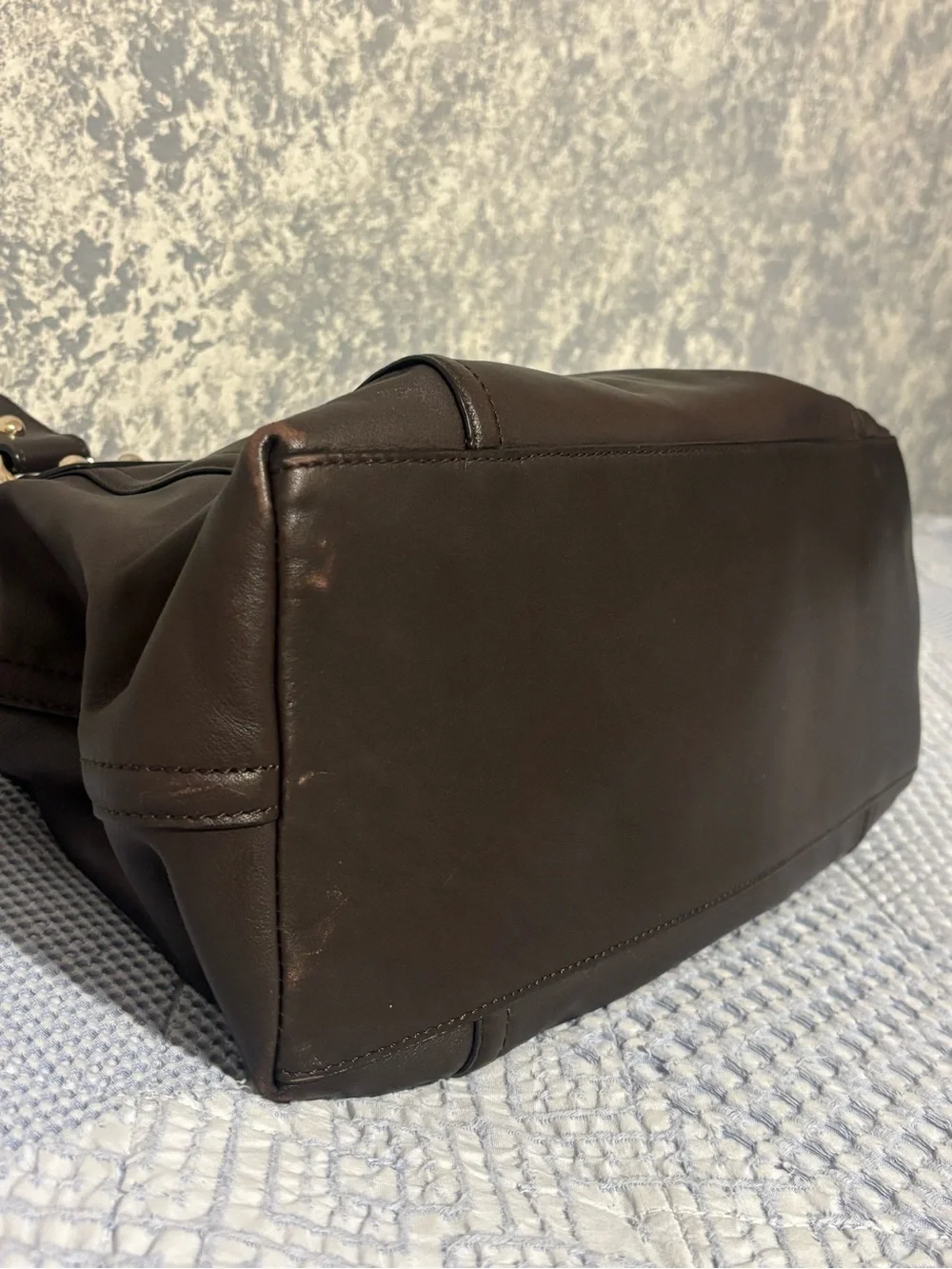 kate spade Dark Brown Leather Handbag with Top Handles